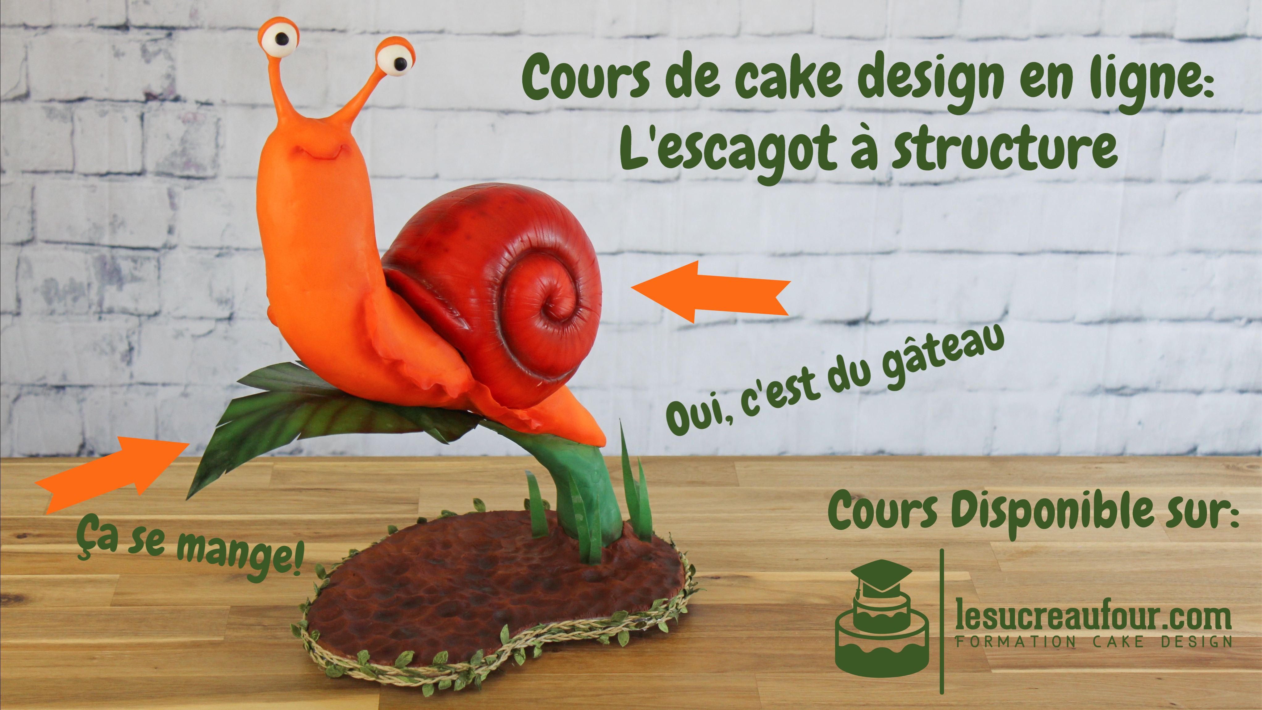 Cours De Cake Design En Ligne L Escargot A Structure Le Sucre Au Four