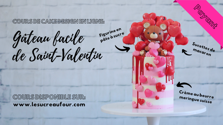 Cours de cake design en ligne gateau saint-valentin facile